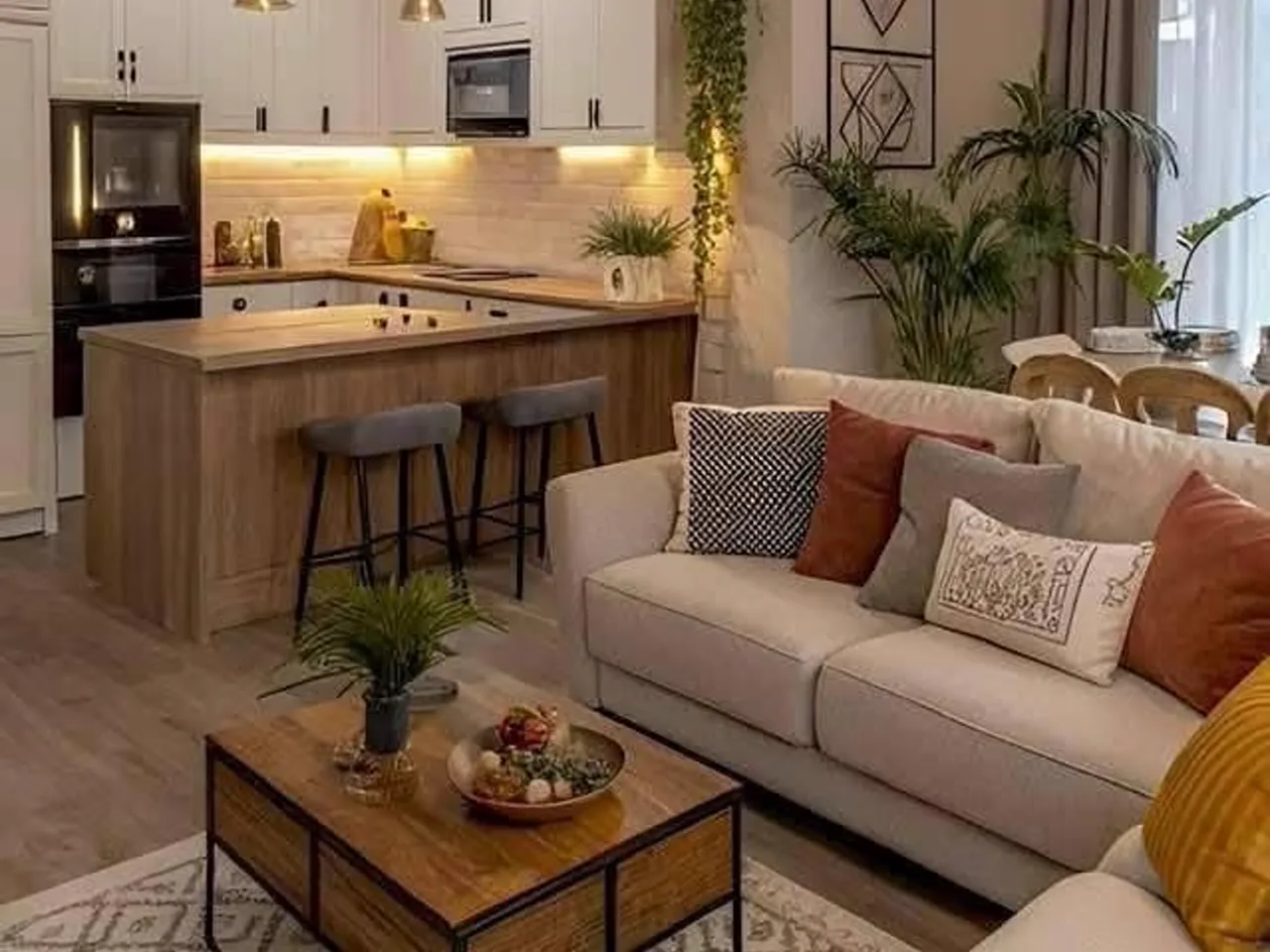 Cozy, tidy living room — the calm of a freshly cared-for home
